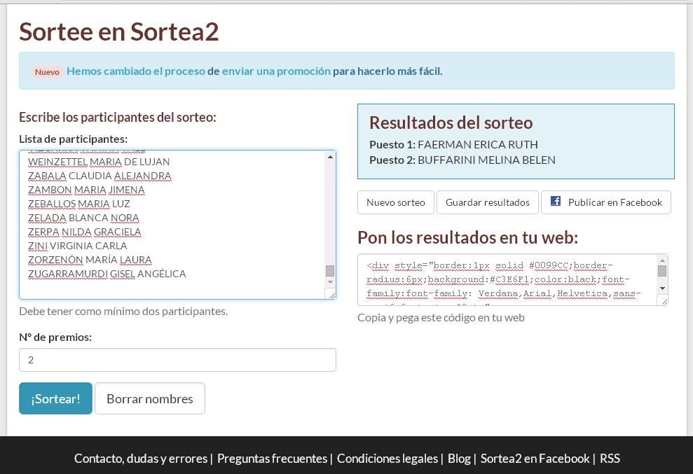 sorteo